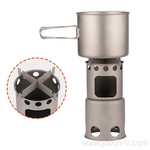 Titanium Foldable Stove with Cross Stand